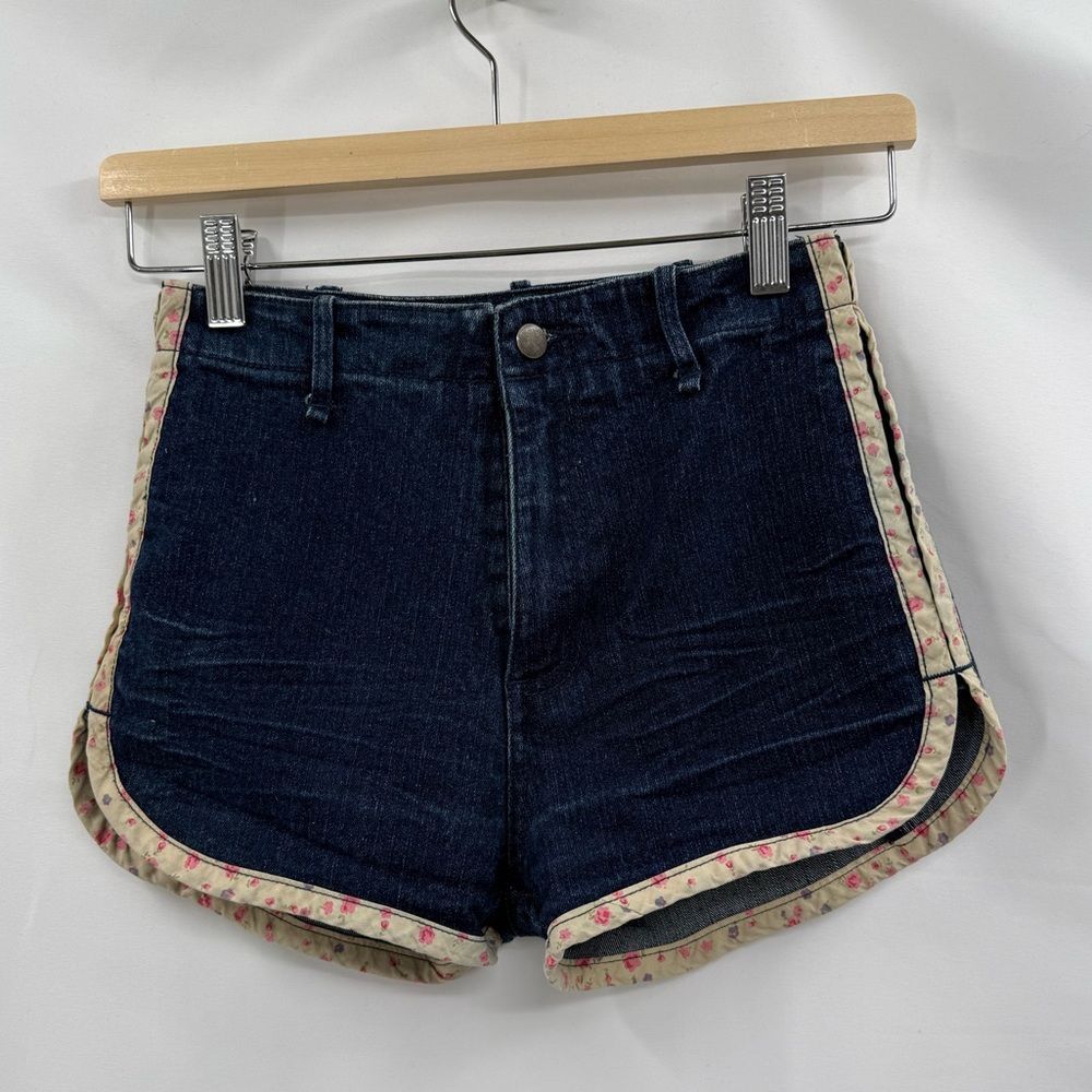 Grey Antics by Grey Ant Rare Vintage Denim Dolphin Shorts with Floral Trim | 24